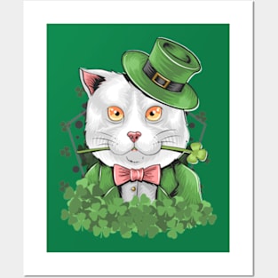 St Patricks Cat Posters and Art